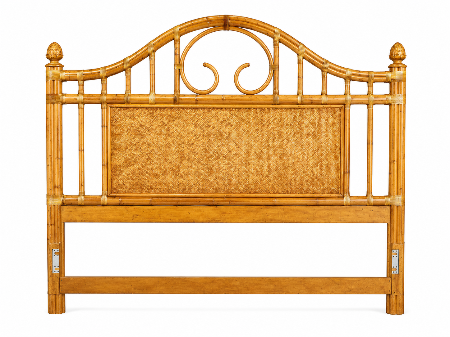 Bamboo and Rattan King Headboard and Footboard - Available for Custom Lacquer