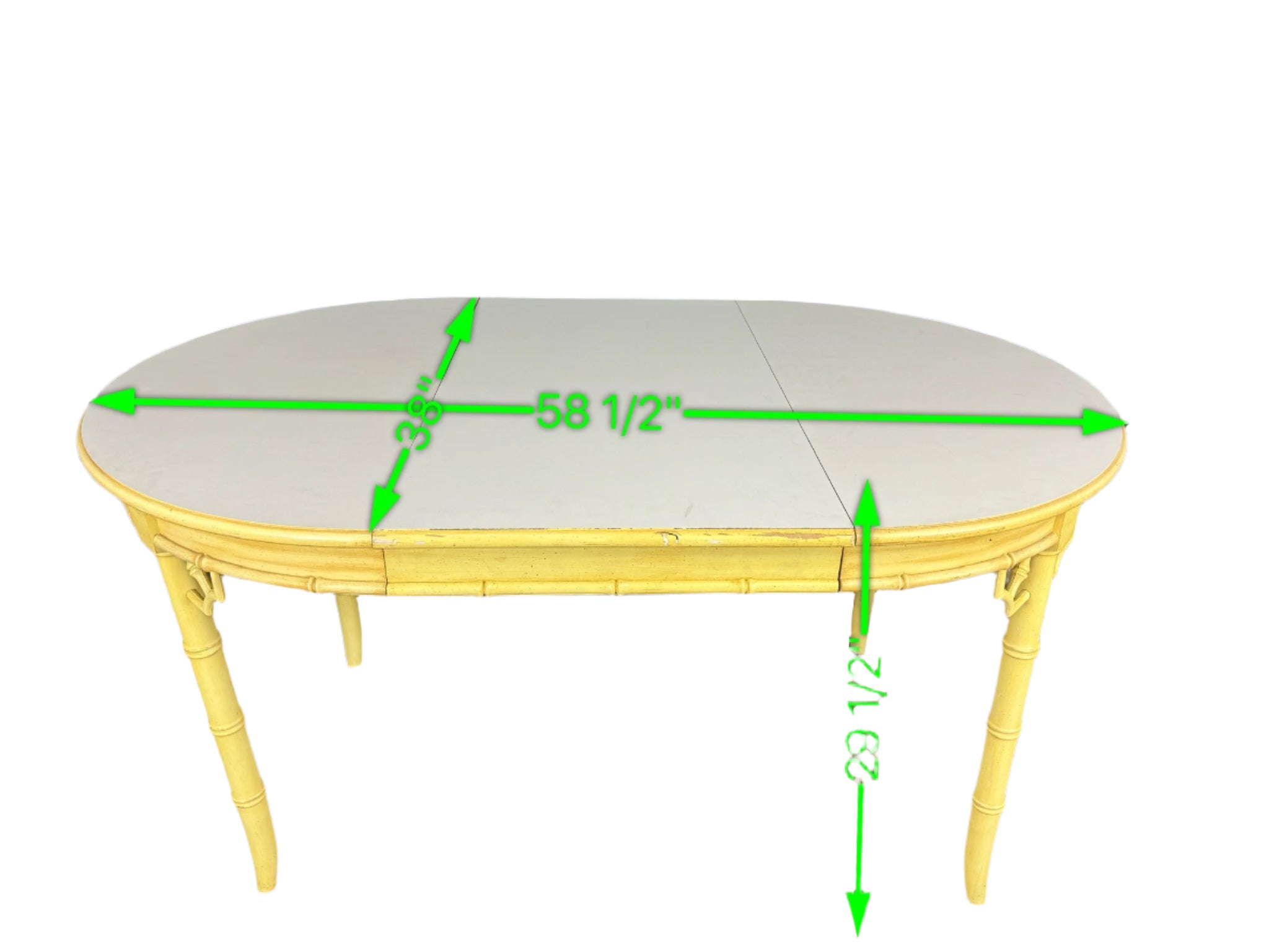 Thomasville Faux Bamboo Table with Leaf Available for Custom Lacquer