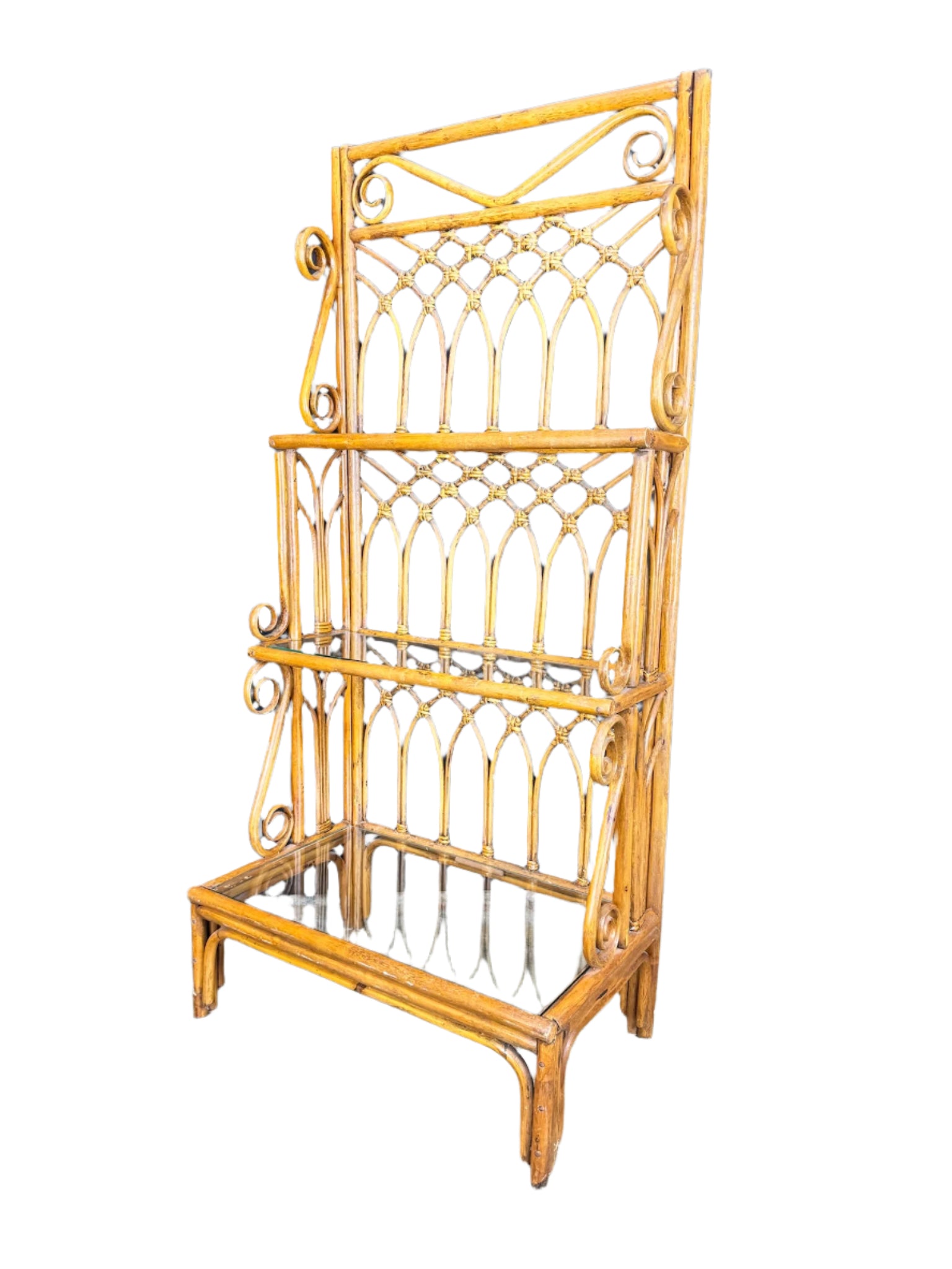 Rattan Display Plant Shelf - Ready for Custom Lacquer