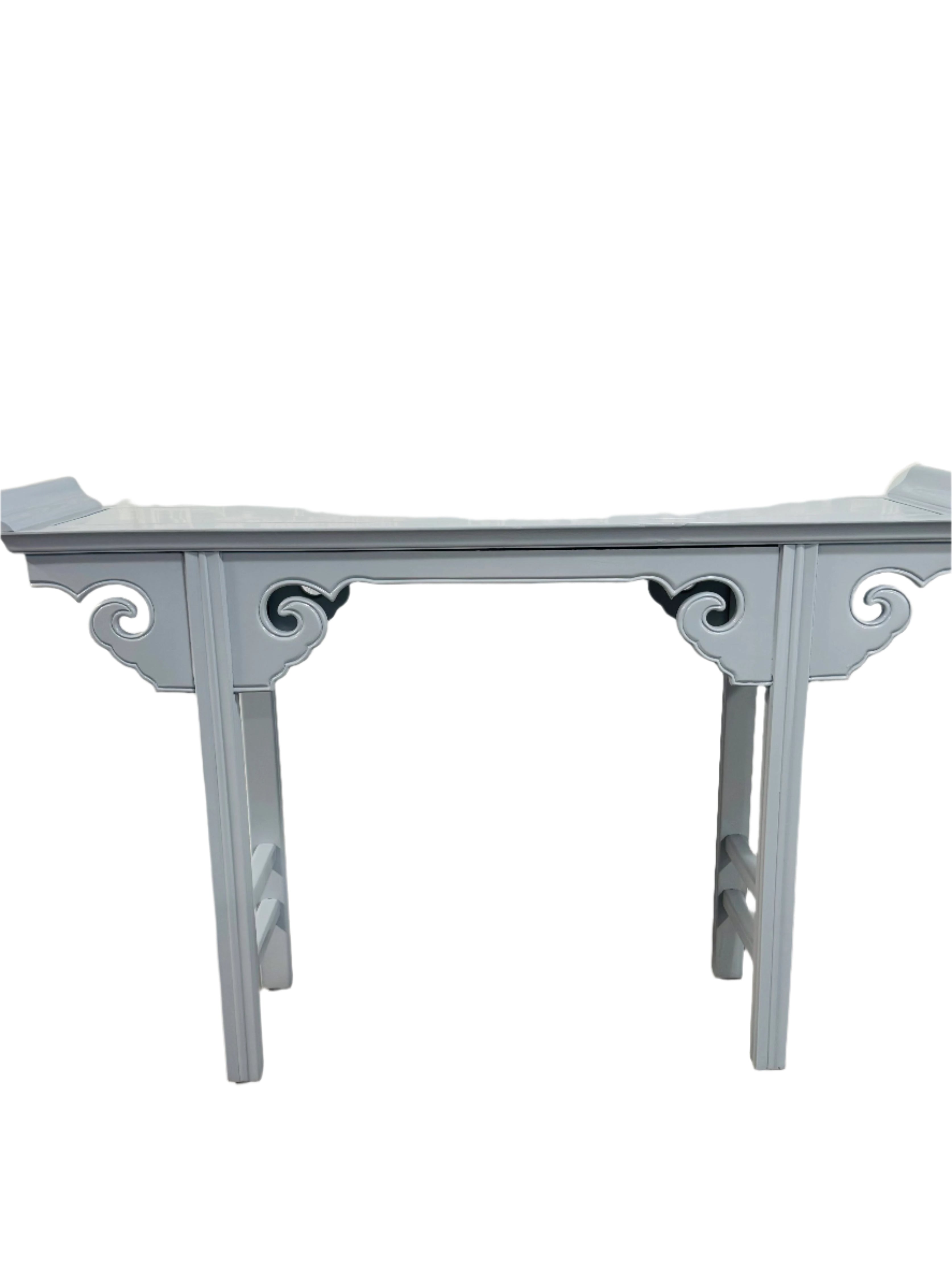 SOLD!! Blue - Grey Asian-Style Console Table - Ready to Ship!