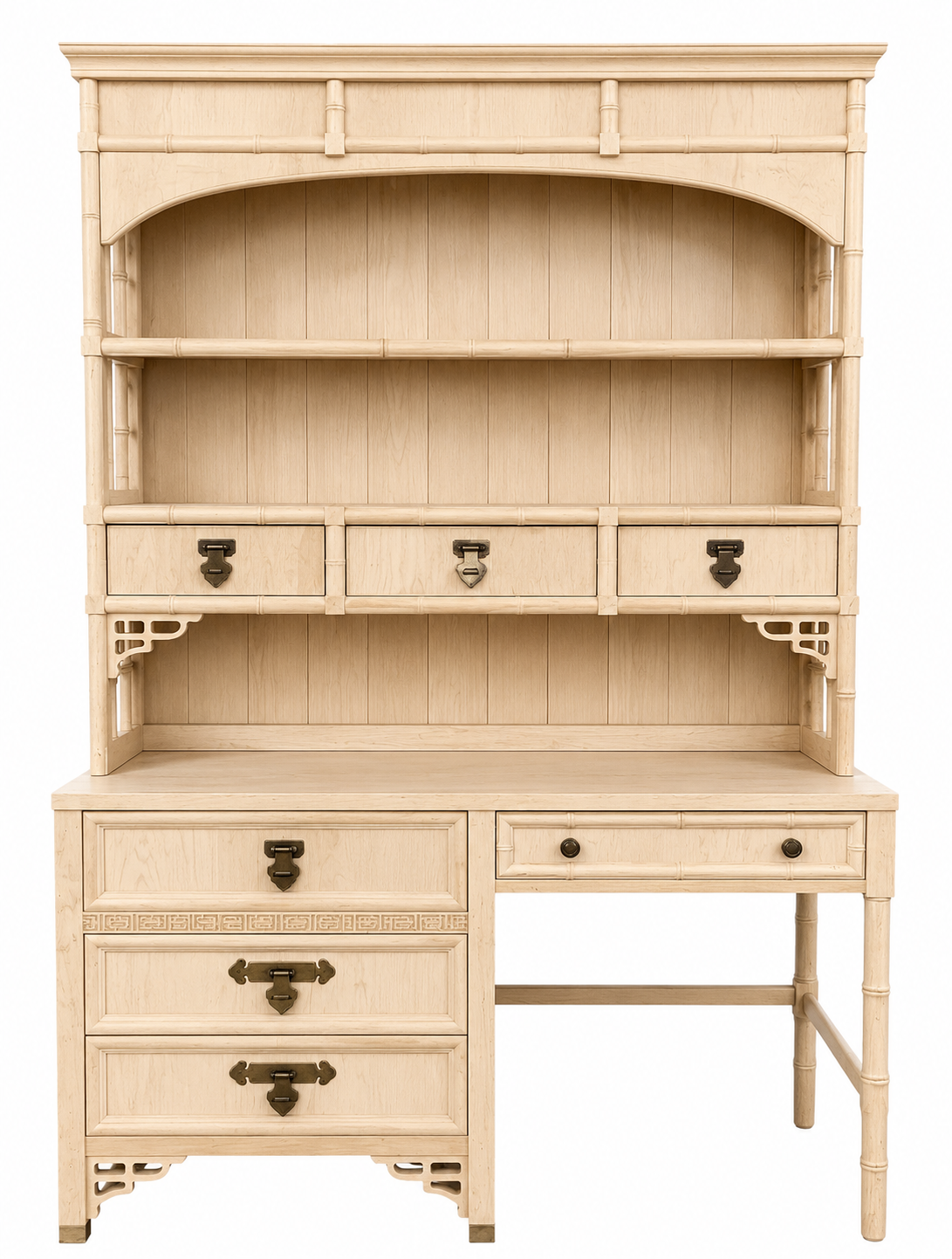 Rare Dixie Shangri La Desk & Hutch - Raw and Available to Customize