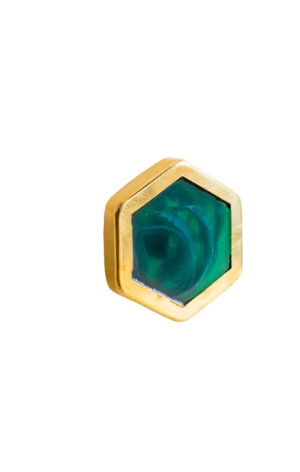 Hexagonal Emerald Green Knob