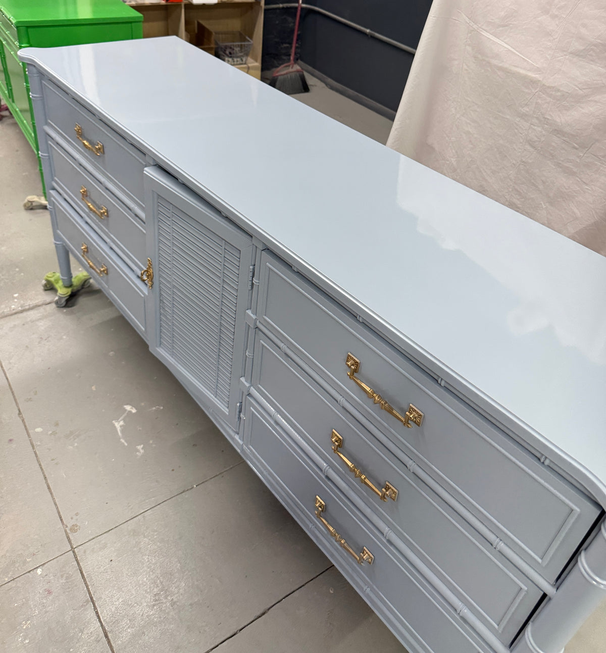 Henry Link Faux Bamboo Dresser/Credenza - Ready To Ship!