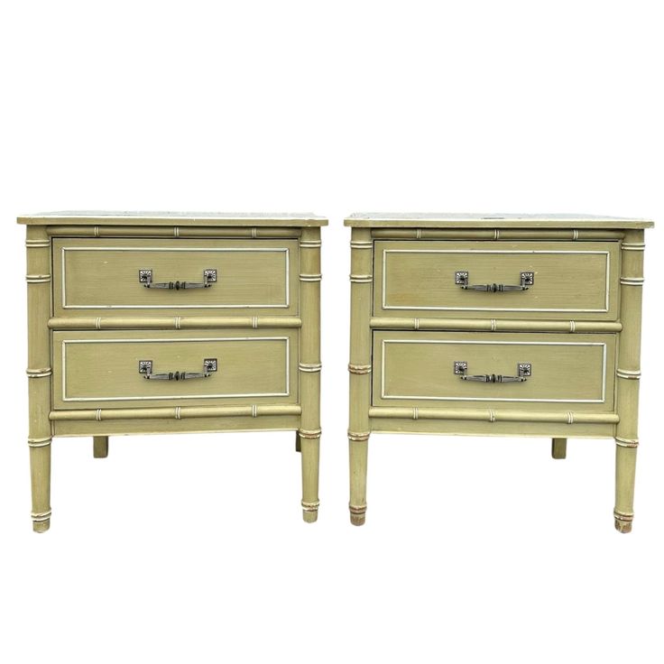 Henry Link Bamboo Nightstands - Pair