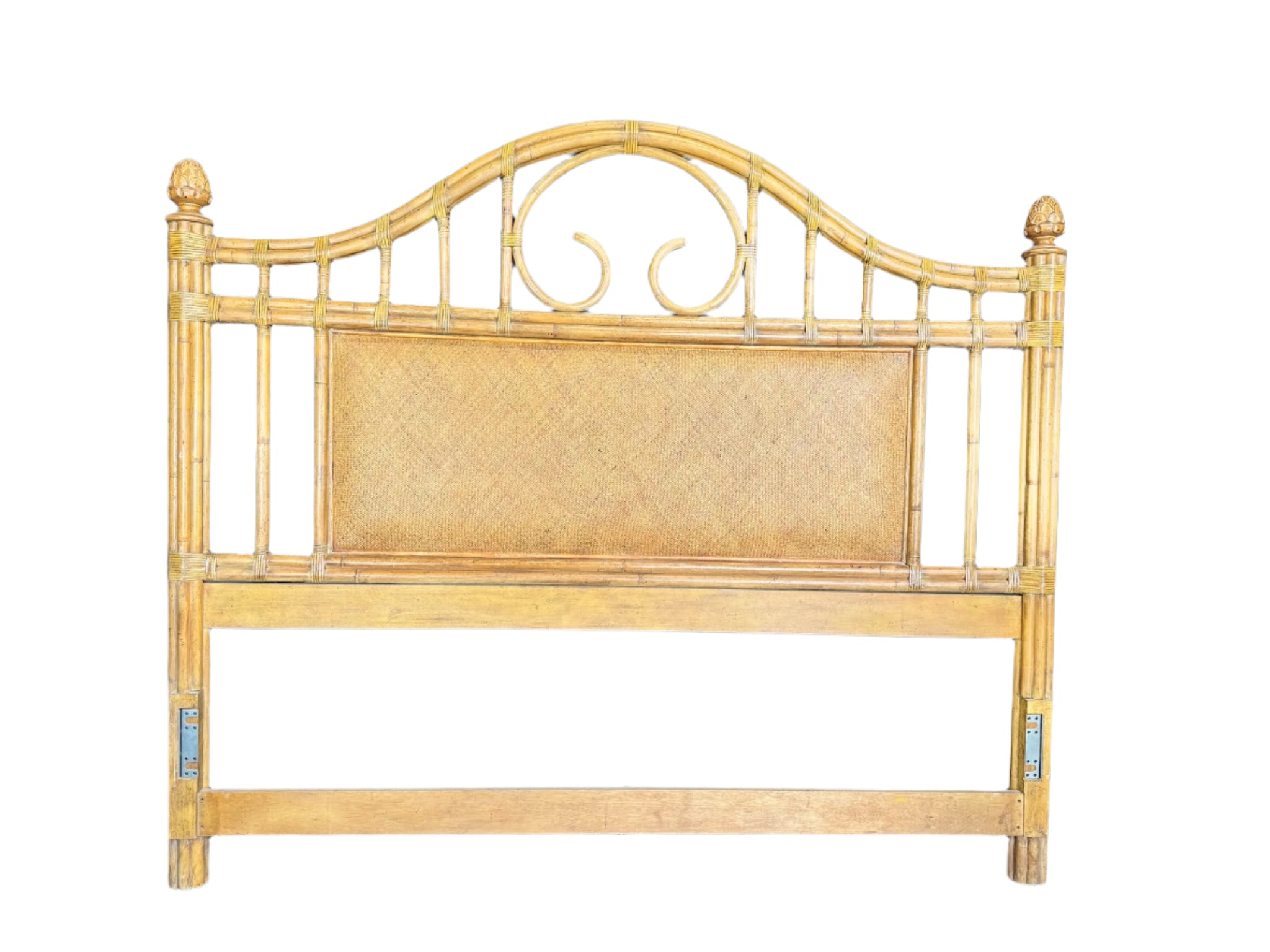 Bamboo and Rattan King Headboard and Footboard - Available for Custom Lacquer