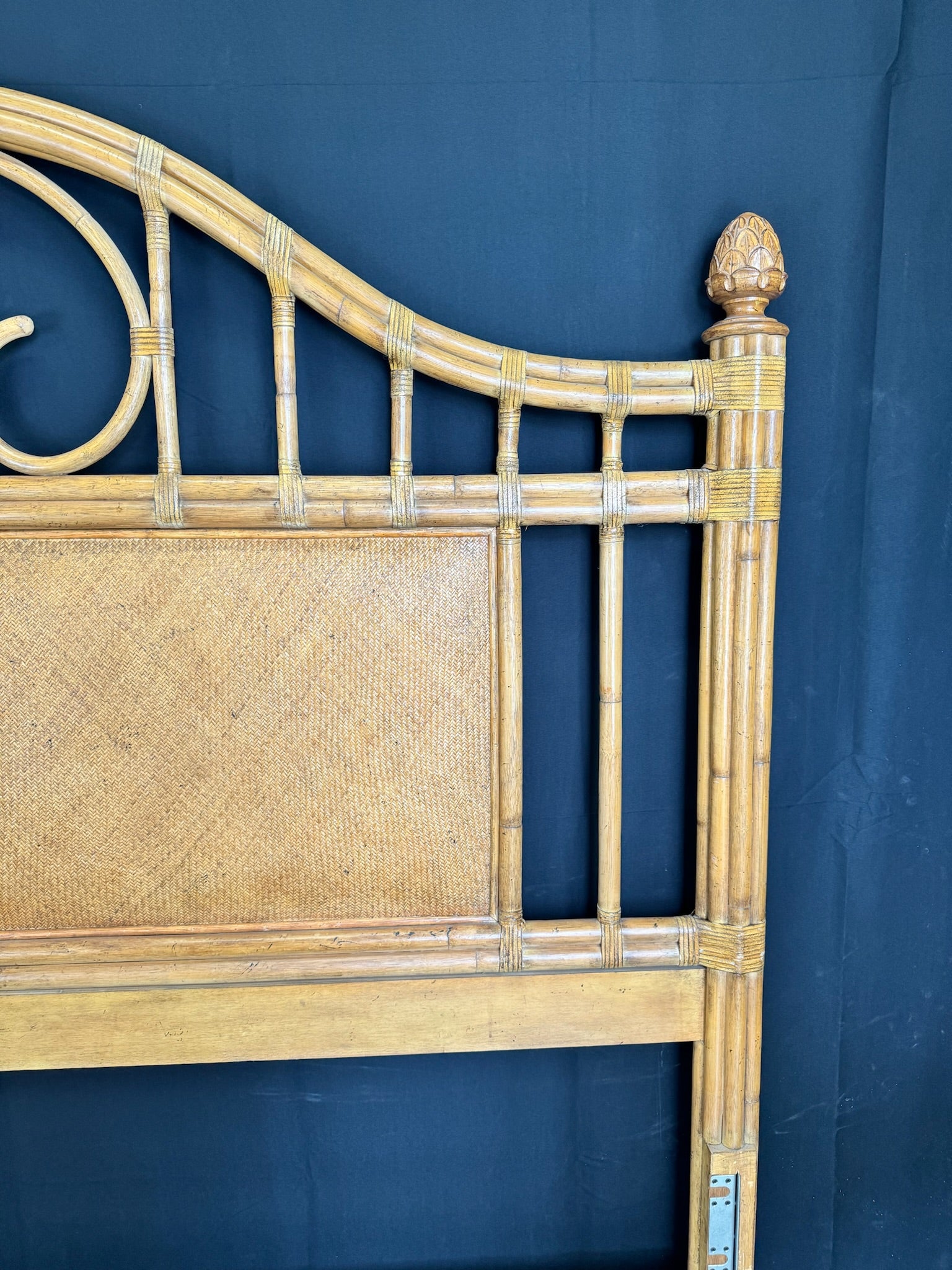 Bamboo and Rattan King Headboard and Footboard - Available for Custom Lacquer