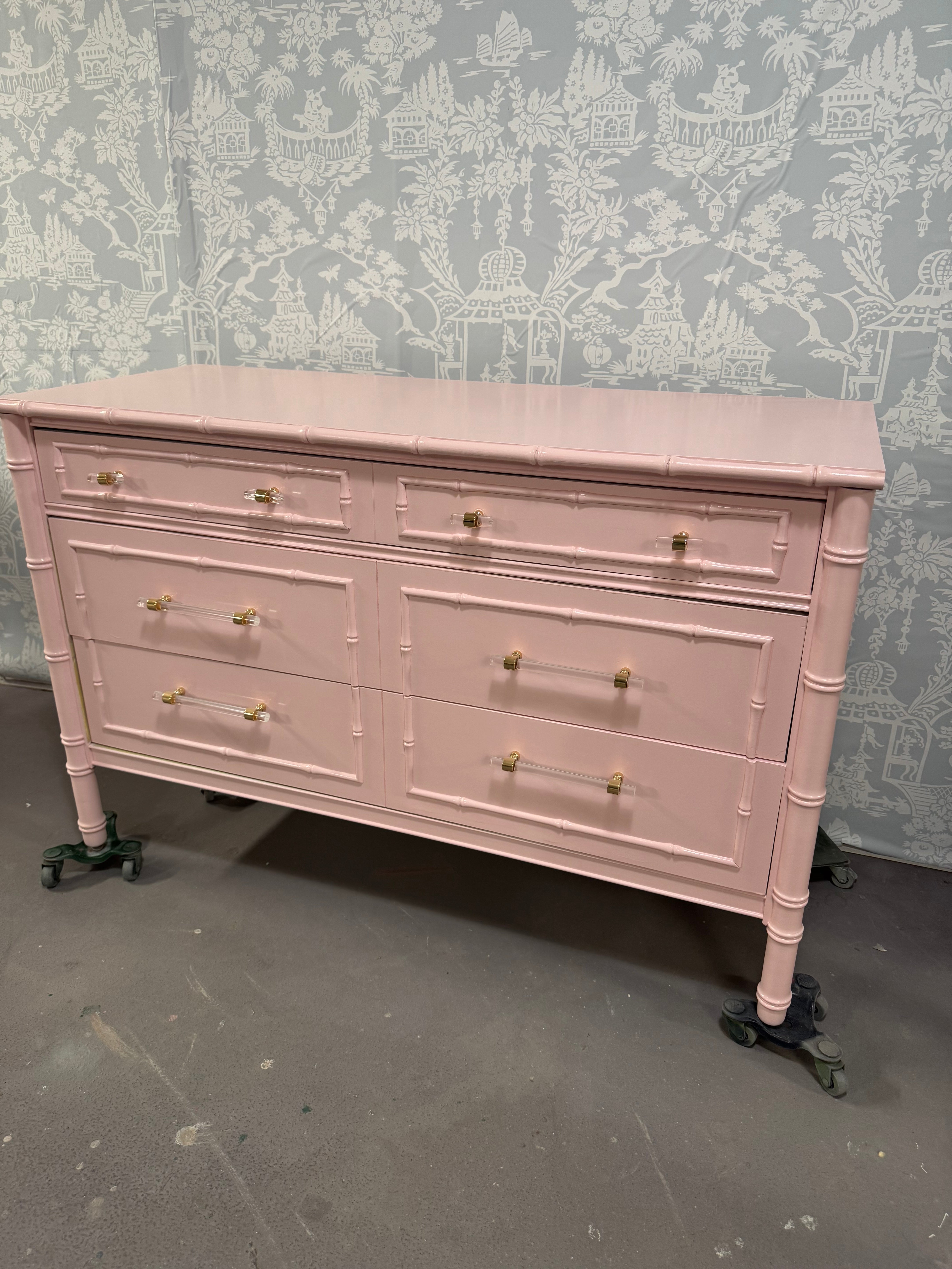 SOLD!! Faux Bamboo Dresser by Thomasville