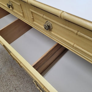 Vintage Thomasville Faux Bamboo 3 Drawer Dresser