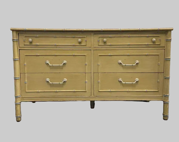 Vintage Thomasville Faux Bamboo 3 Drawer Dresser