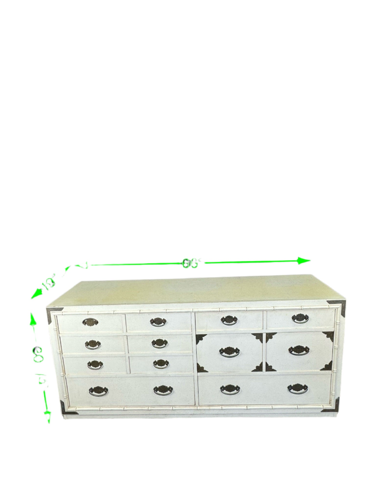 Vintage Thomasville Faux Bamboo Dresser/Credenza - Available for Custom Lacquer