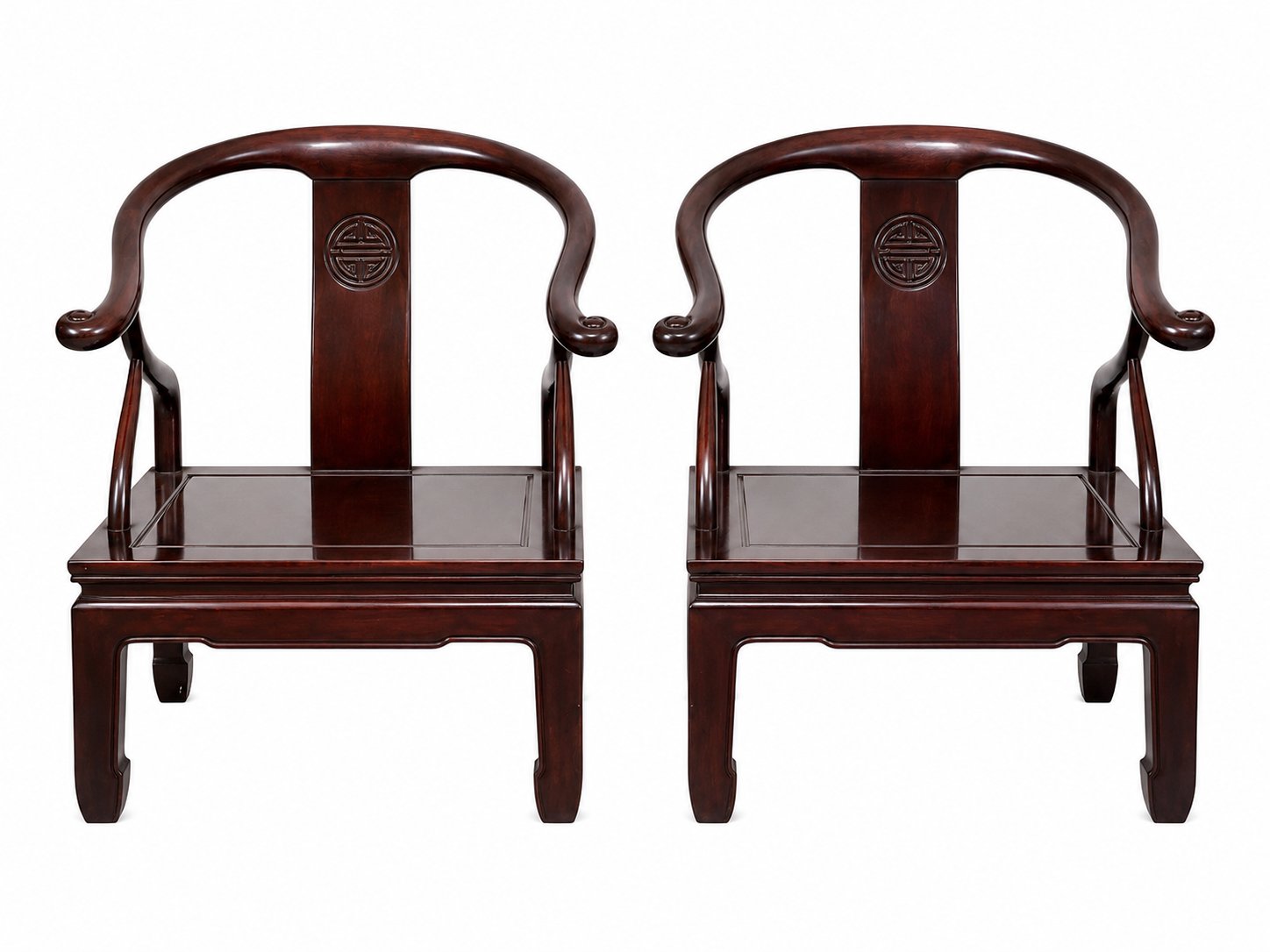Traditional Chinese wooden armchairs set- Available for Custom Lacquer