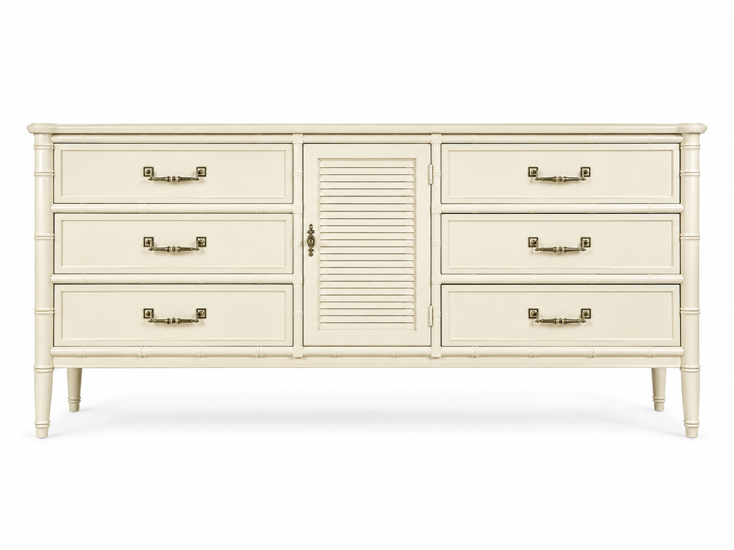 Vintage Faux Bamboo Henry Link Credenza/Dresser - Available for Custom Lacquer