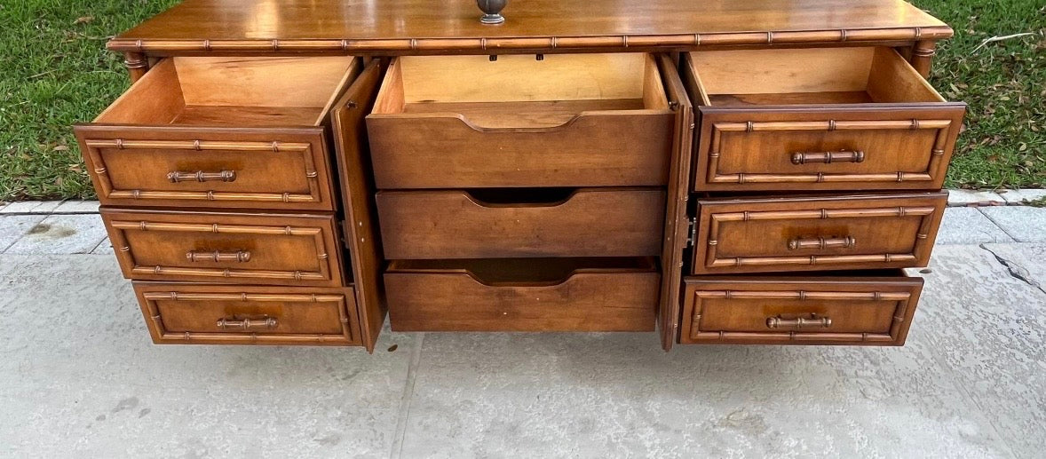 Rare - Dixie Aloha Faux Bamboo Credenza/Server.  Ready for Custom Lacquer!