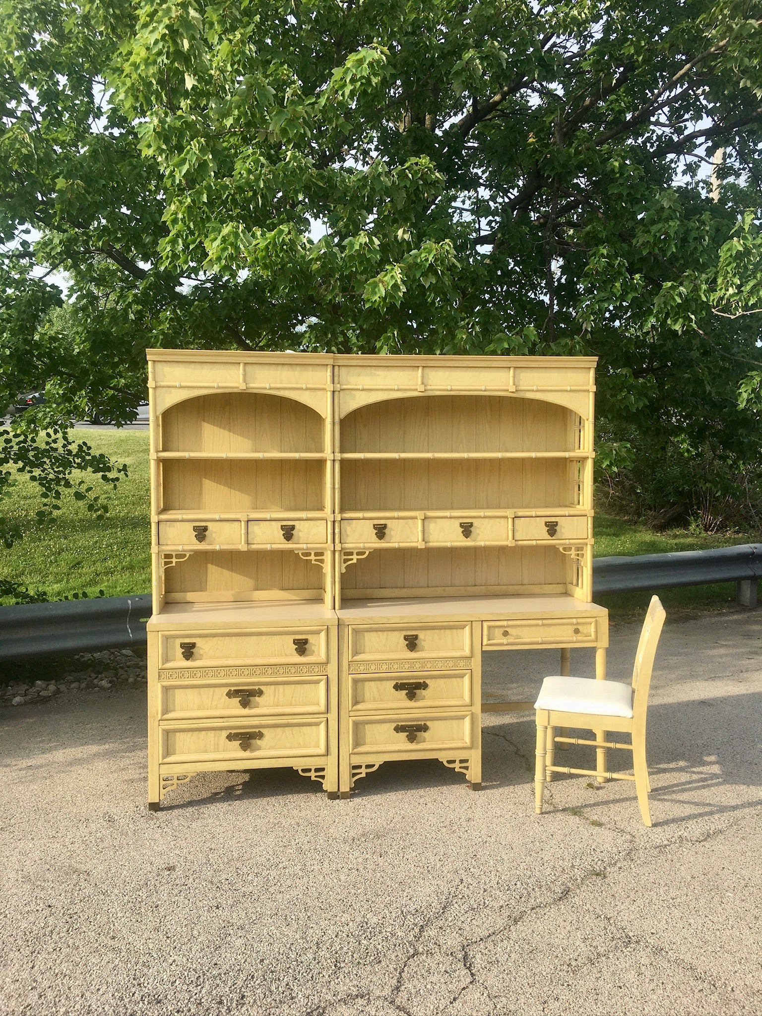 Vintage Dixie Shangri La Dresser & Hutch  - Ready for Custom Lacquer