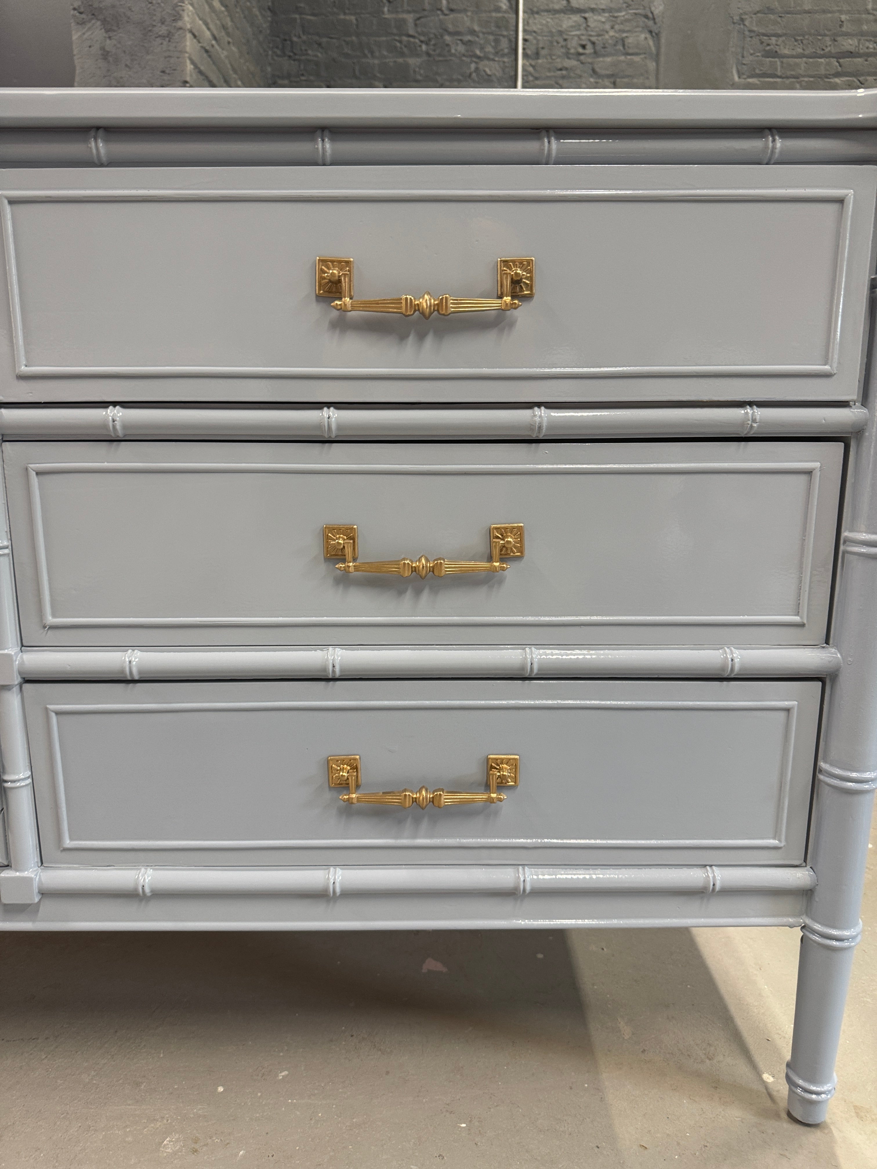 Henry Link Faux Bamboo Dresser/Credenza - Ready To Ship!