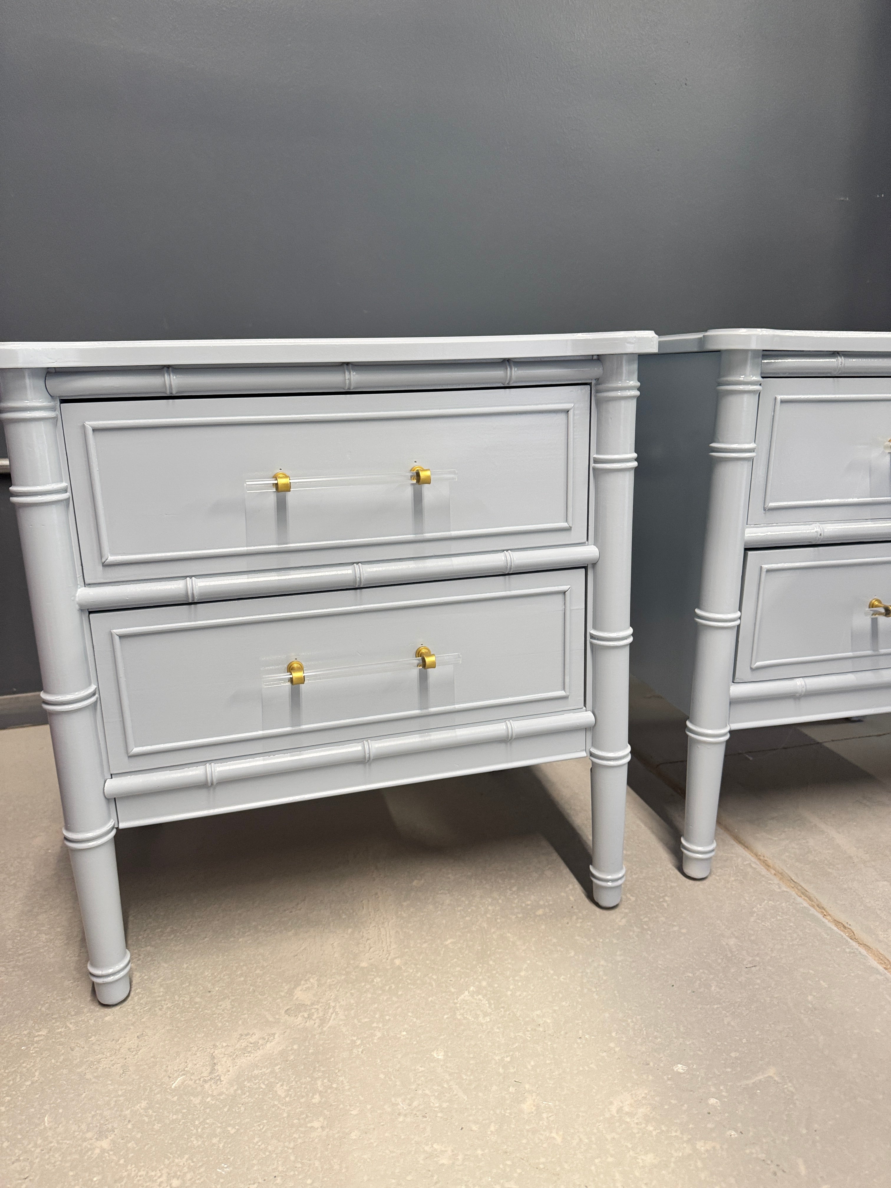 Vintage Henry Link Bedside Tables (Pair) - Ready to Ship