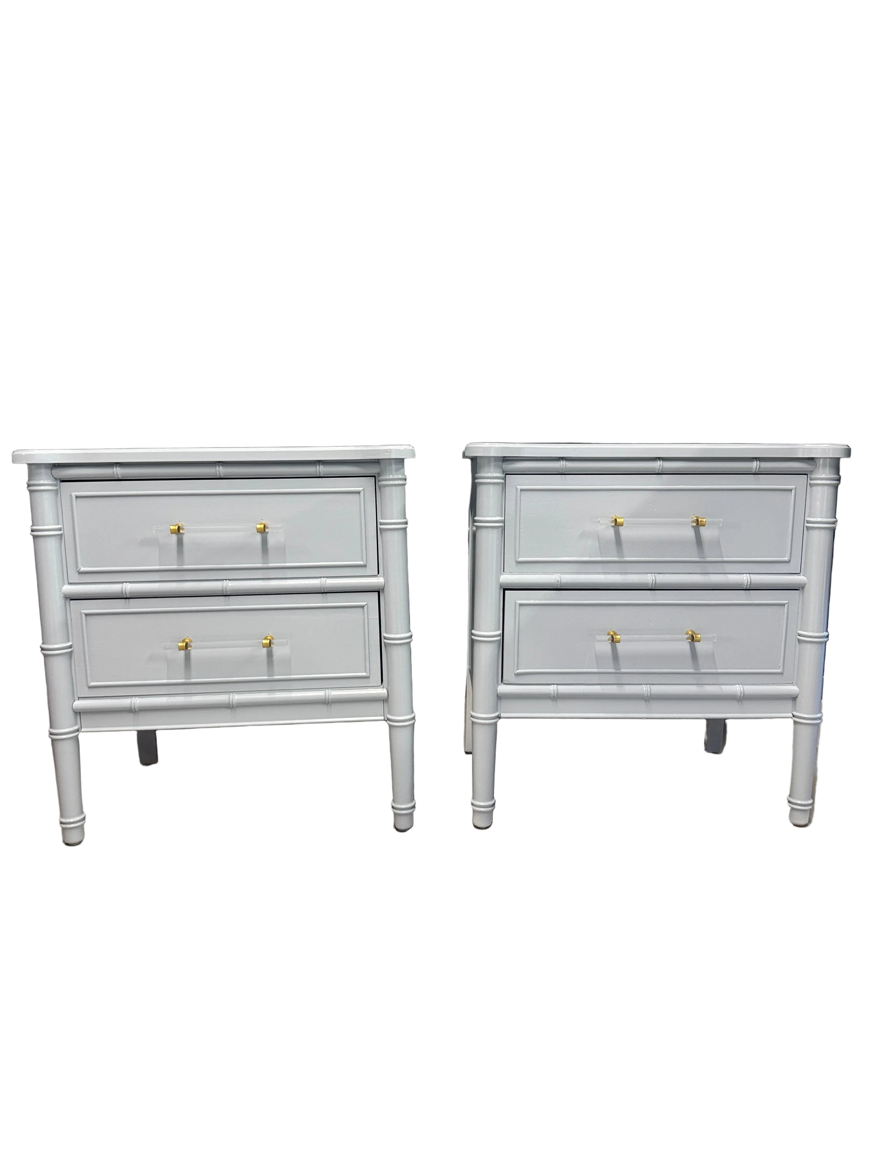 Vintage Henry Link Bedside Tables (Pair) - Ready to Ship