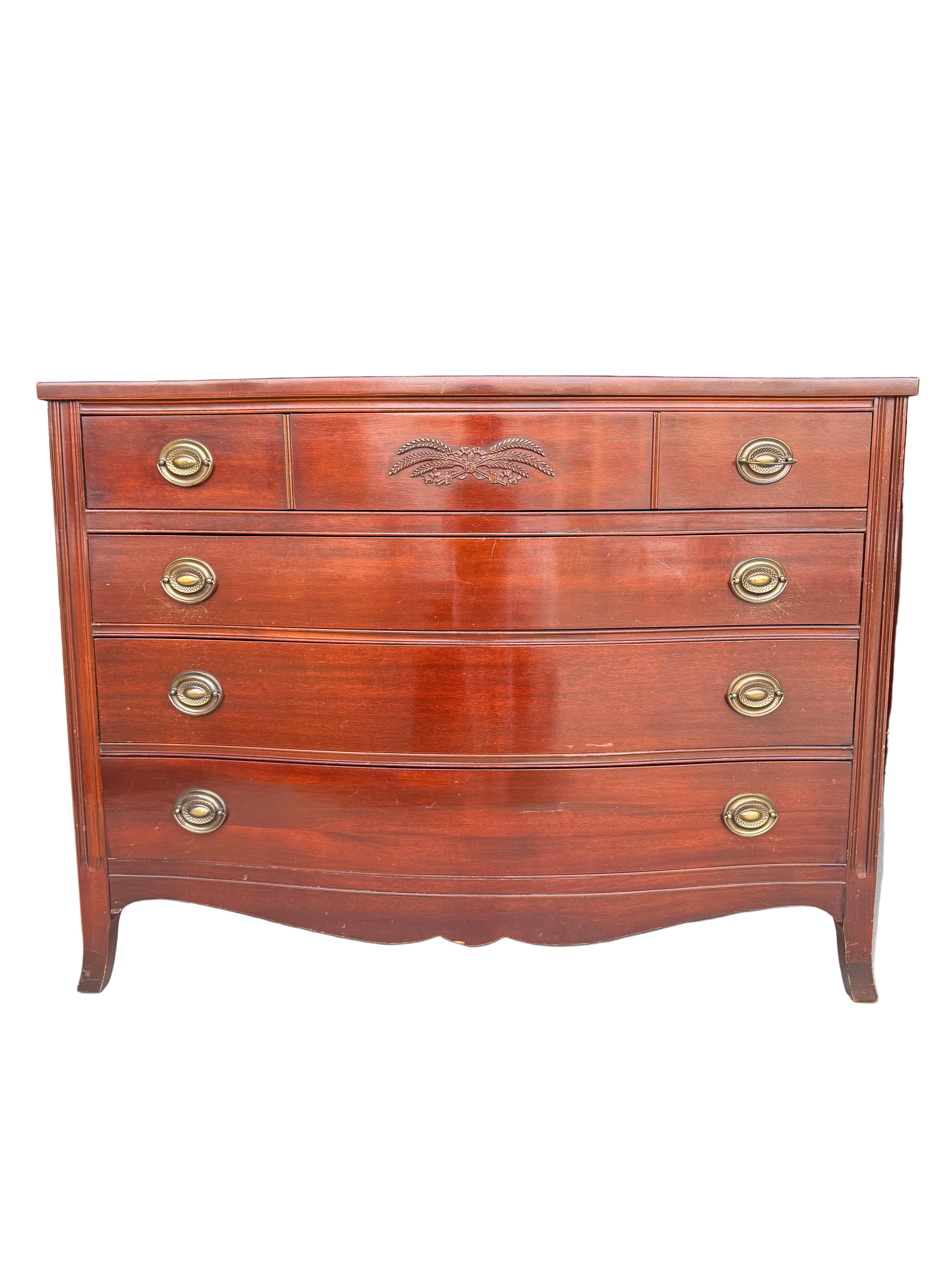 Vintage Mahogany Chest of Drawers - Available for Custom Lacquer!