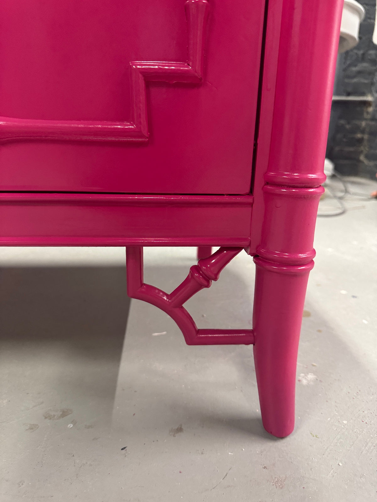 Rare 6 Drawer Dresser by Thomasville - Lacquered in High Gloss Pink