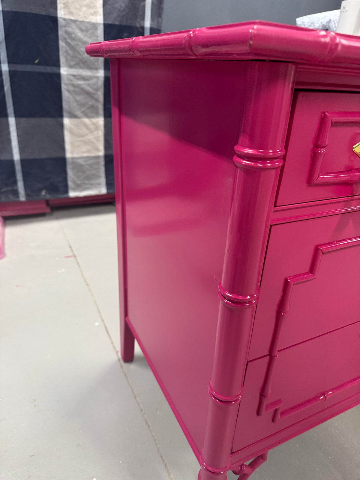 Rare 6 Drawer Dresser by Thomasville - Lacquered in High Gloss Pink