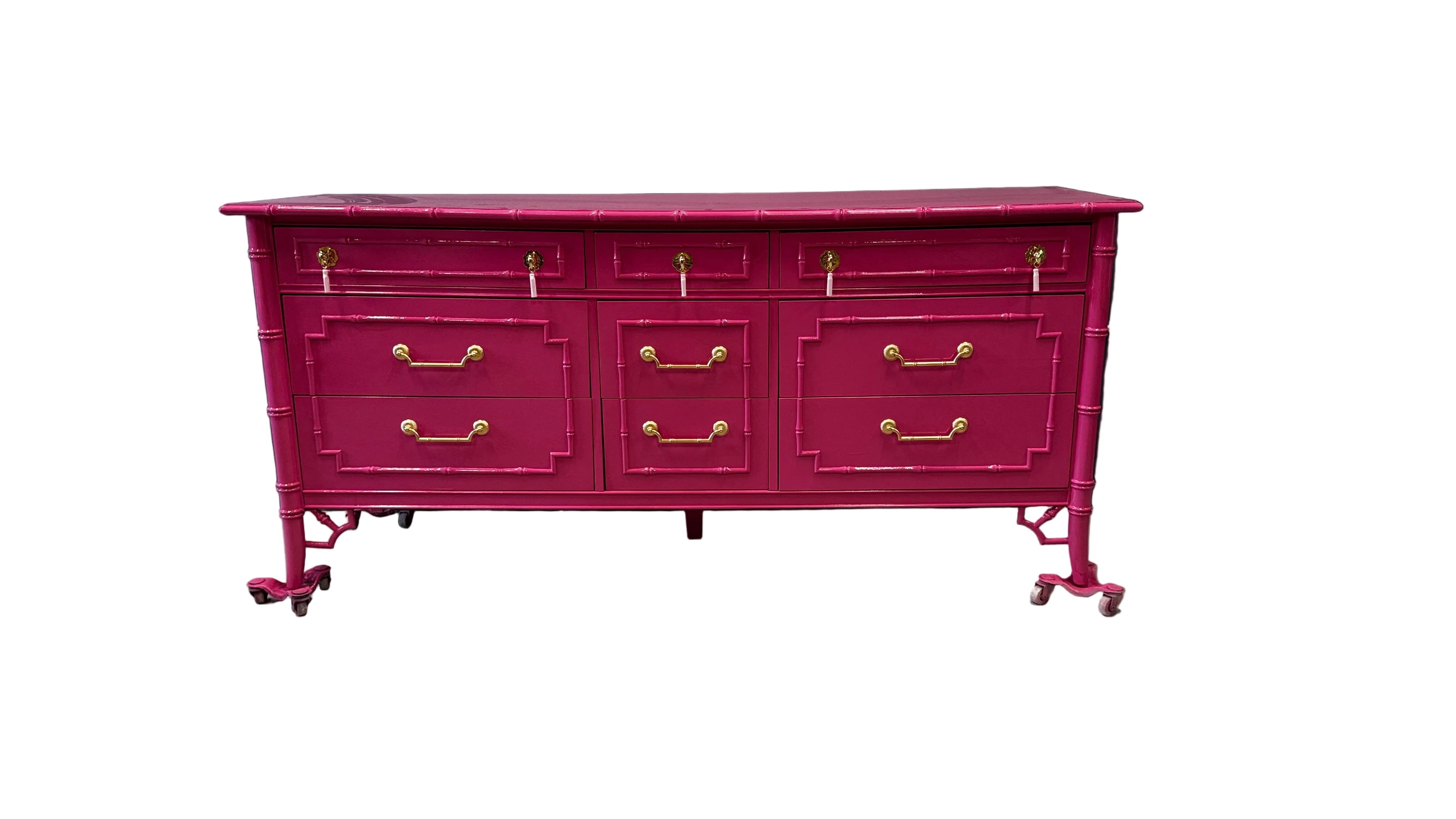 Thomasville Allegro 9-Drawer Faux Bamboo Dresser - Ready to Ship!