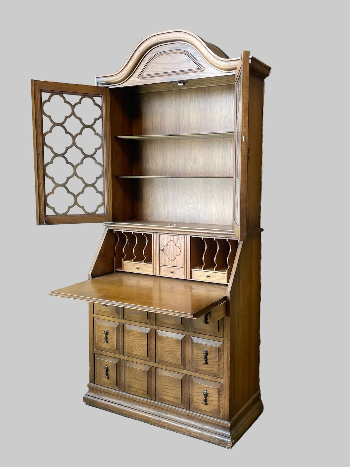 Vintage Mahogany Secretary Cabinet -  Available for Custom Lacquer