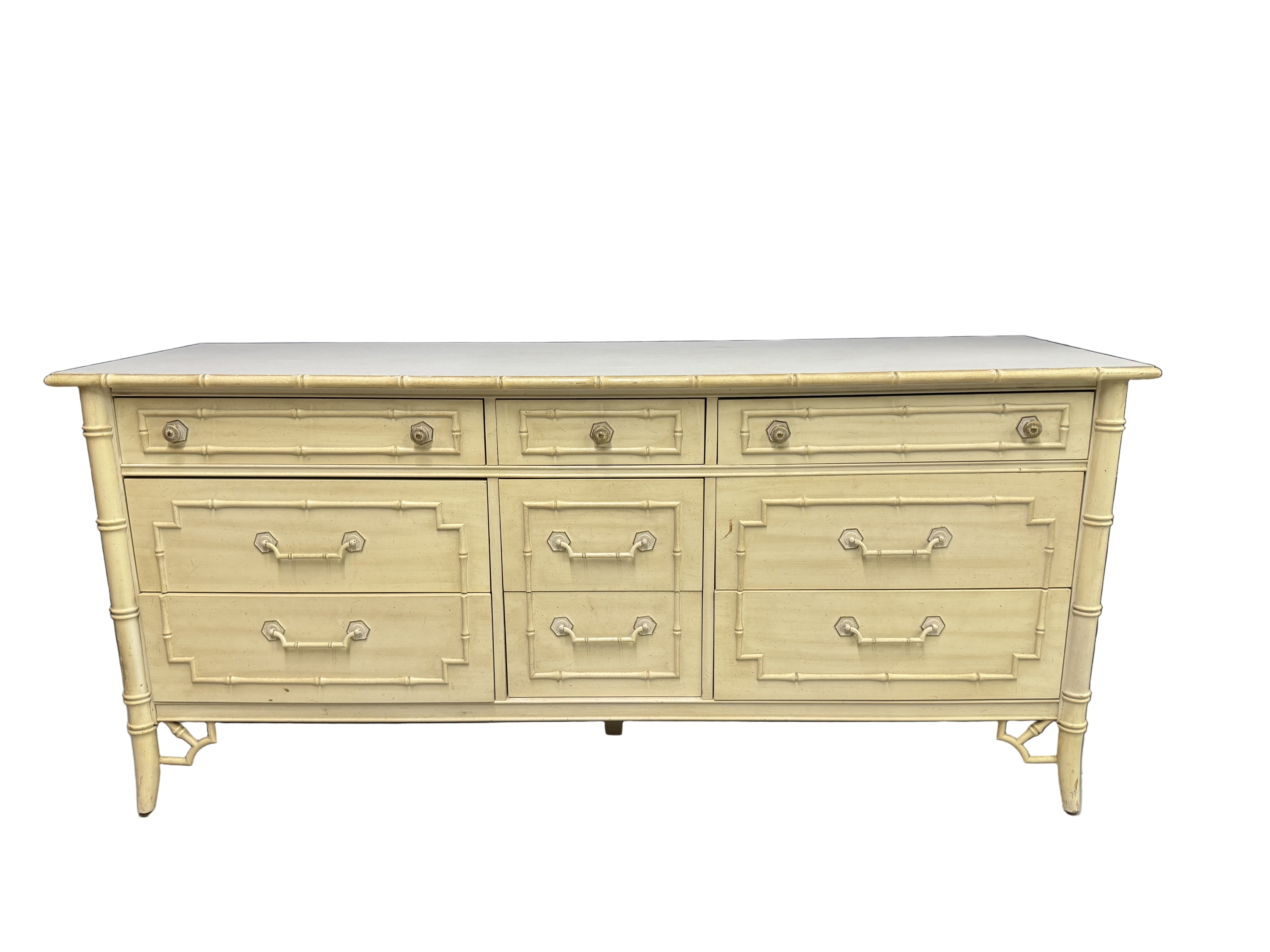 Thomasville Allegro 9-Drawer Faux Bamboo Dresser- Available for Custom Lacquer